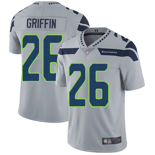Seattle Seahawks Limited Grey Men Shaquill Griffin Alternate Jersey NFL Football #26 Vapor Untouchable->youth nfl jersey->Youth Jersey